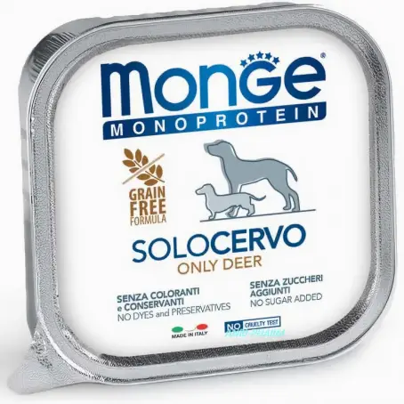 КОРМ ДЛЯ СОБАК MONGE DOG SOLO 100% оленина 150 г