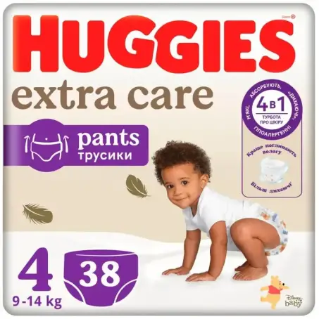 Подгузники-трусики для детей HUGGIES Pants 4 Elite Soft Mega от 9 до 14 кг 38 шт