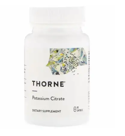 Калий цитрат, Potassium Citrate, Thorne Research, 90 капсул