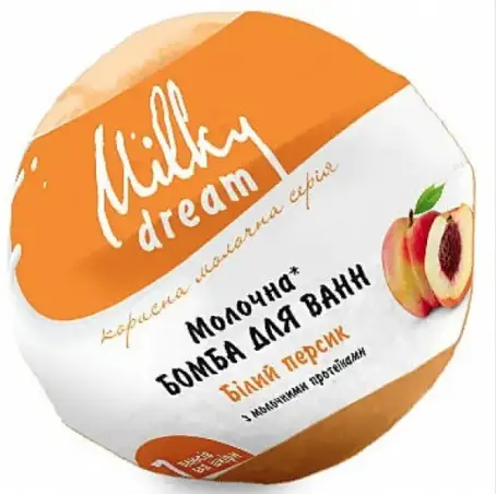 Бомба для ванн Milky Dream Молочна, белый персик 100 г