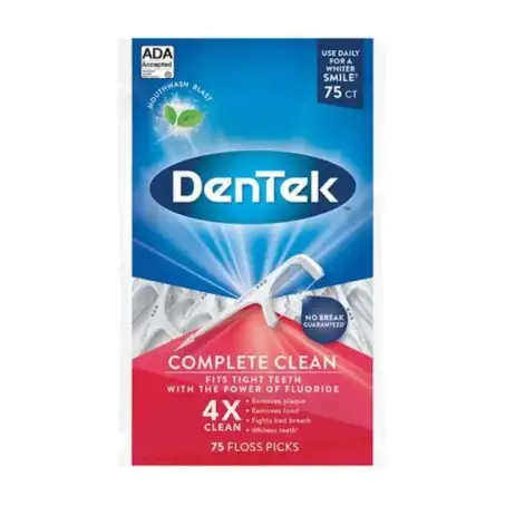 Флосс-зубочистки DenTek Complete Clean Oral care Комплексное очищение 75 шт